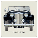 MG TD II 1951-52 (square lights & wire wheels) Coaster 2